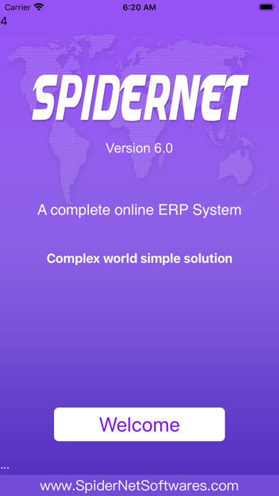Emulate iPhone app SpiderNet Online ERP System using MyAndroid