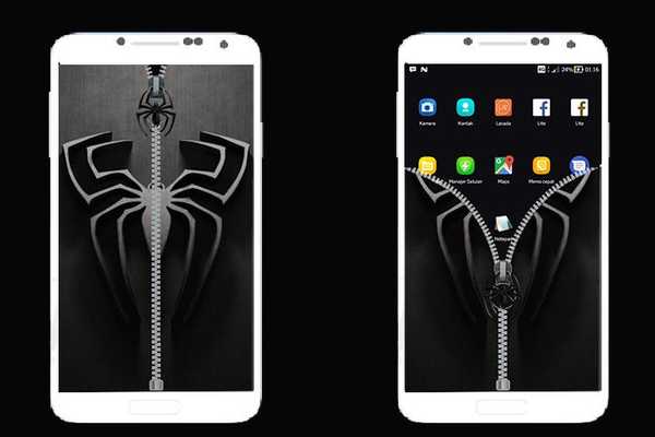 Emulate Android APK Spider Screen Zipper Lock