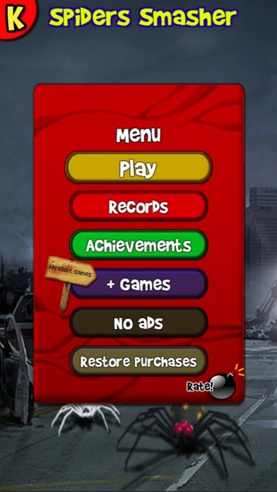 Emulate iPhone app Spiders Smasher: Mutants bugs using MyAndroid Emulate iPhone app Spiders Smasher: Mutants bugs using MyAndroid