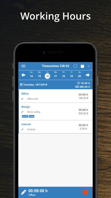 Emulate iPhone app SpikeTime - Time Tracking using MyAndroid Emulate iPhone app SpikeTime - Time Tracking using MyAndroid