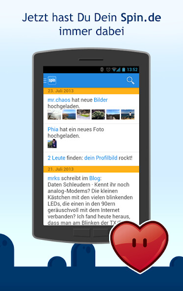 Run android online APK spin.de German Chat-Community from MyAndroid or emulate spin.de German Chat-Community using MyAndroid