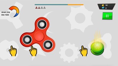 Emulate iPhone app Spinner Clash - Cut the Paper using MyAndroid