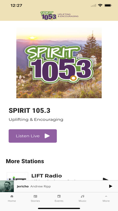 Emulate iPhone app SPIRIT 105.3 using MyAndroid