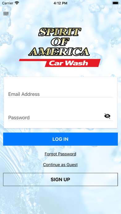 Emulate iPhone app Spirit Car Wash using MyAndroid