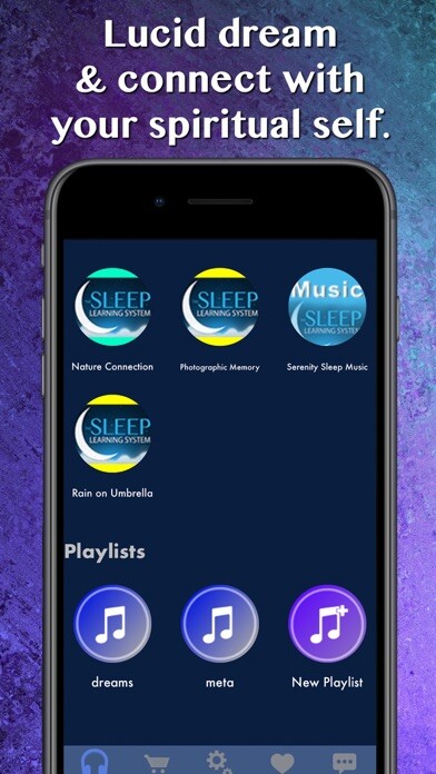 Emulate iPhone app Spirit Guide Sleep Meditation using MyAndroid