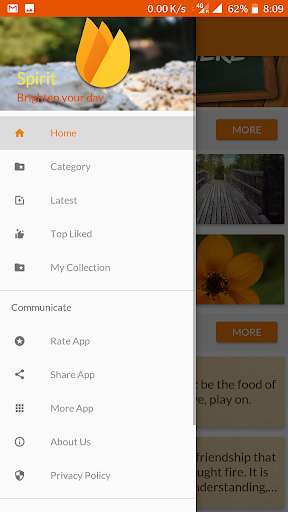 Run android online APK Spirit - Quotes, Wallpapers & Greetings from MyAndroid or emulate Spirit - Quotes, Wallpapers & Greetings using MyAndroid