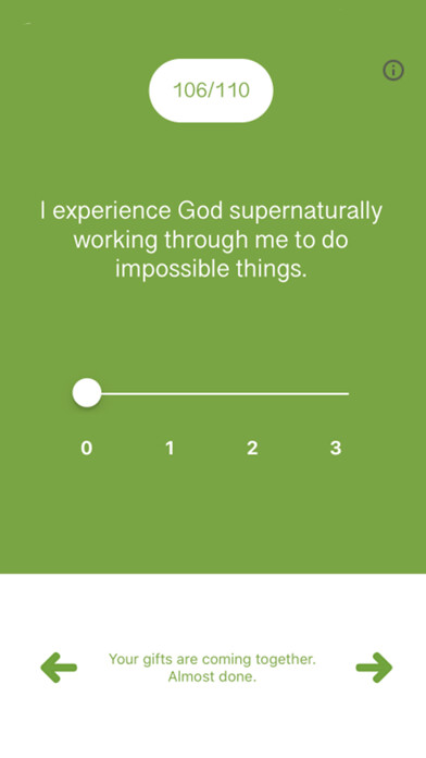 Emulate iPhone app Spiritual Gifts by Pastor Mark using MyAndroid