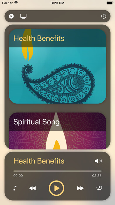 Emulate iPhone app Spiritual Music using MyAndroid Emulate iPhone app Spiritual Music using MyAndroid