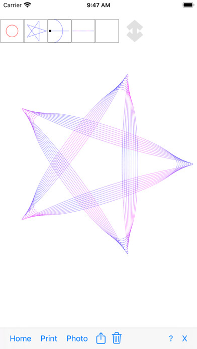 Emulate iPhone app Spiroids using MyAndroid