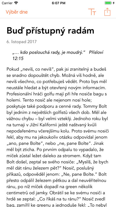 Emulate iPhone app SPKD - Slovo pro každý den using MyAndroid