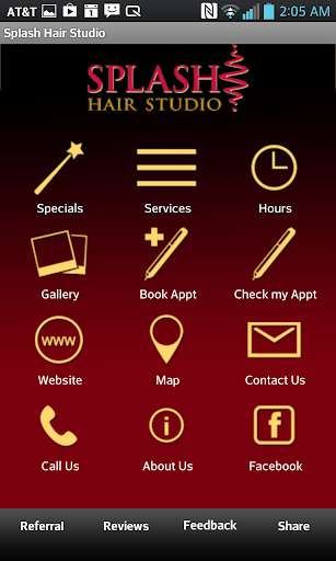Emulate Android APK Splash Hair Studio