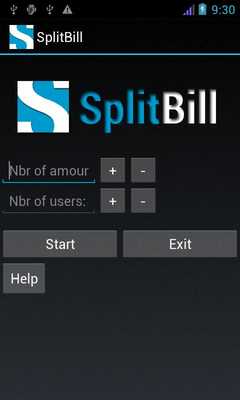 Emulate Android APK Split Bill - share your bill Emulate Android APK Split Bill - share your bill