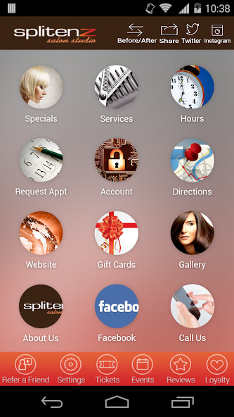 Run android online APK Splitenz Salon Studio from MyAndroid or emulate Splitenz Salon Studio using MyAndroid Run android online APK Splitenz Salon Studio from MyAndroid or emulate Splitenz Salon Studio using MyAndroid
