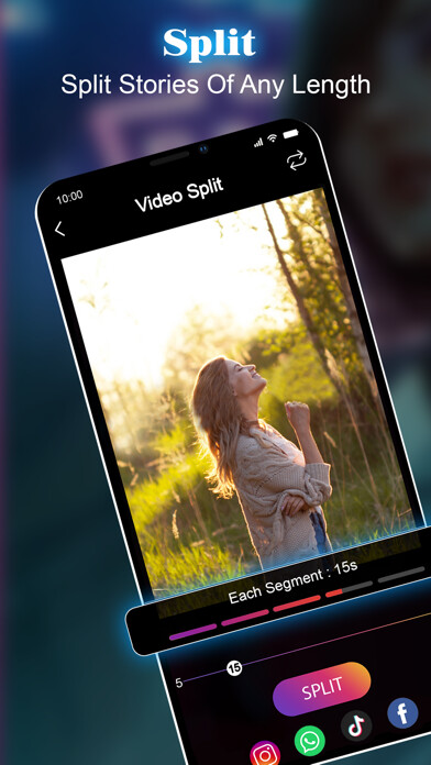 Emulate iPhone app Split Long Video: Cut Story using MyAndroid