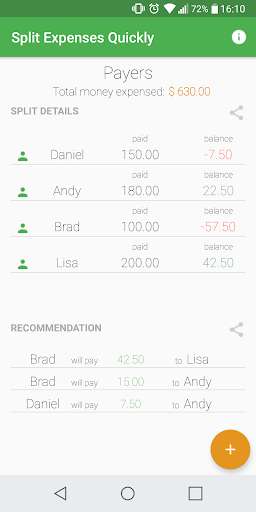 Run android online APK Split Money Expenses from MyAndroid or emulate Split Money Expenses using MyAndroid