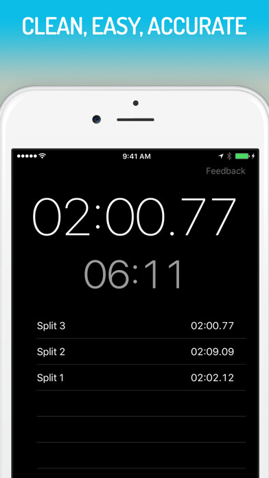 Emulate iPhone app Split - Stopwatch widget using MyAndroid