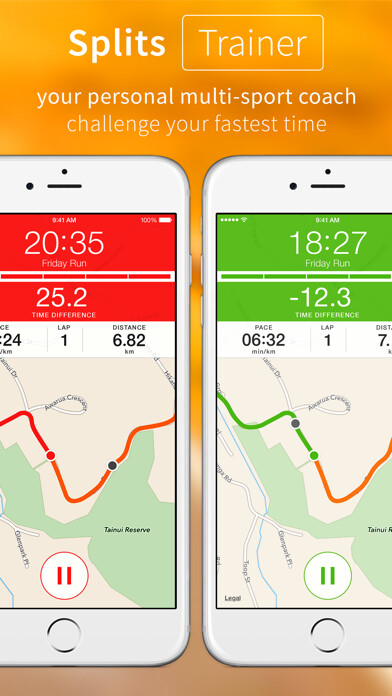 Emulate iPhone app Splits Trainer – GPS Multi–Sport Trainer using MyAndroid