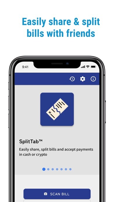 Emulate iPhone app SplitTab - Share & Split Bills using MyAndroid
