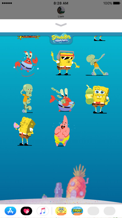 Emulate iPhone app SpongeBob Stickers! using MyAndroid Emulate iPhone app SpongeBob Stickers! using MyAndroid