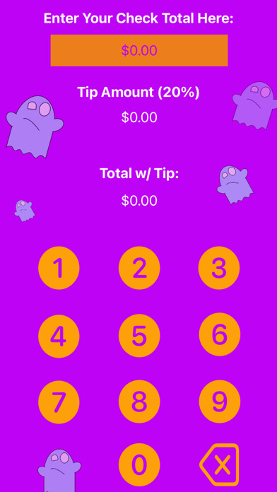 Emulate iPhone app Spooky Tip Calculator using MyAndroid