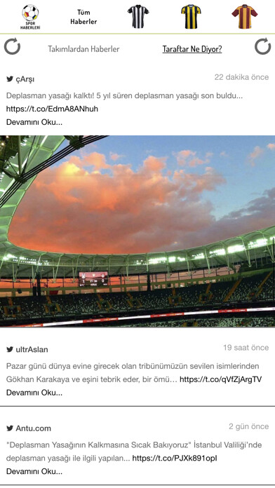 Emulate iPhone app Spor Haberleri - Üç Büyükler ile ilgili haberler using MyAndroid Emulate iPhone app Spor Haberleri - Üç Büyükler ile ilgili haberler using MyAndroid