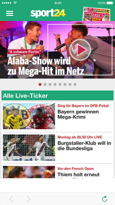Emulate iPhone app sport24 LIVE using MyAndroid Emulate iPhone app sport24 LIVE using MyAndroid