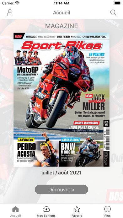 Emulate iPhone app Sport-Bikes Magazine Digital using MyAndroid
