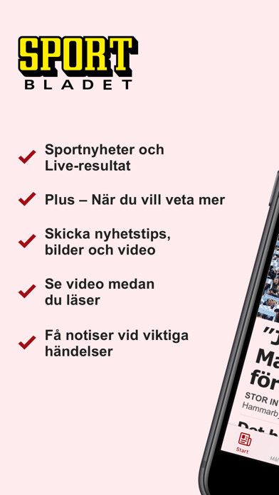 Emulate iPhone app Sportbladet using MyAndroid