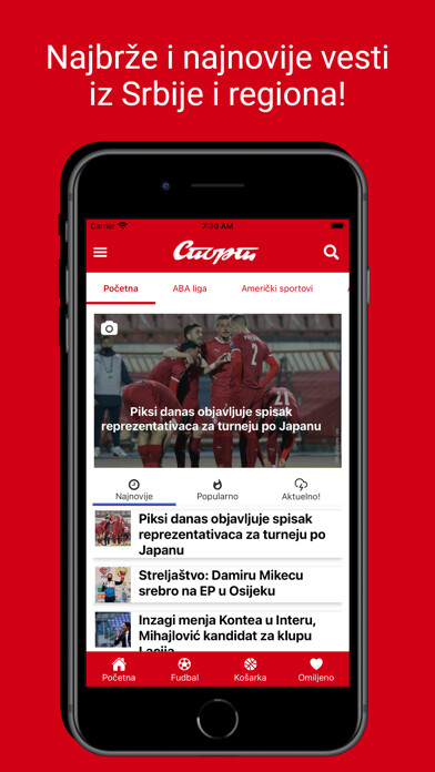 Emulate iPhone app Sport - Dnevni sportski list using MyAndroid Emulate iPhone app Sport - Dnevni sportski list using MyAndroid