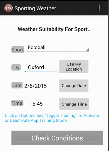 Run android online APK Sporting Weather from MyAndroid or emulate Sporting Weather using MyAndroid
