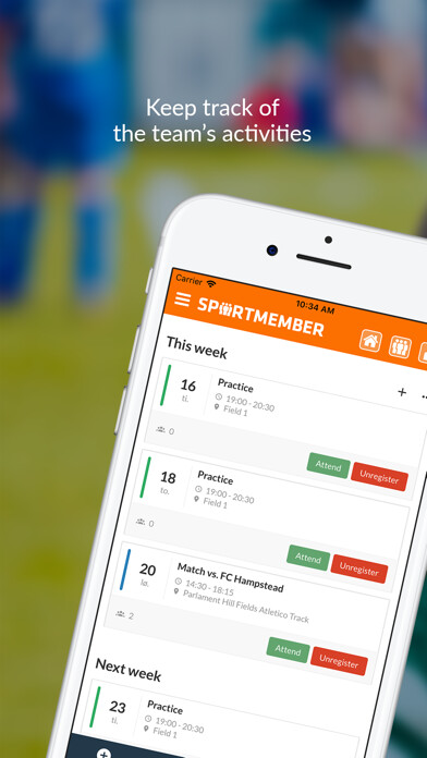 Emulate iPhone app SportMember - Mobile team app using MyAndroid Emulate iPhone app SportMember - Mobile team app using MyAndroid