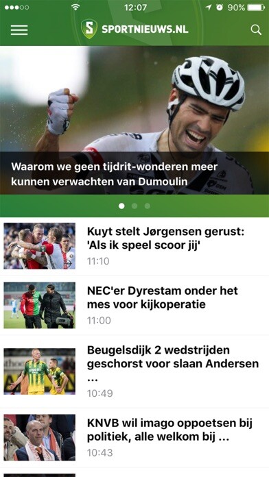 Emulate iPhone app Sportnieuws.nl using MyAndroid Emulate iPhone app Sportnieuws.nl using MyAndroid