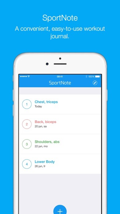 Emulate iPhone app SportNote - Gym Log using MyAndroid