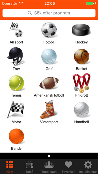 Emulate iPhone app Sport på TV using MyAndroid Emulate iPhone app Sport på TV using MyAndroid