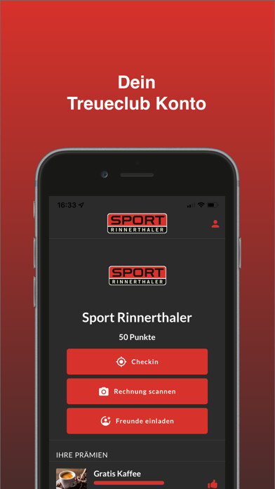 Emulate iPhone app Sport Rinnerthaler using MyAndroid