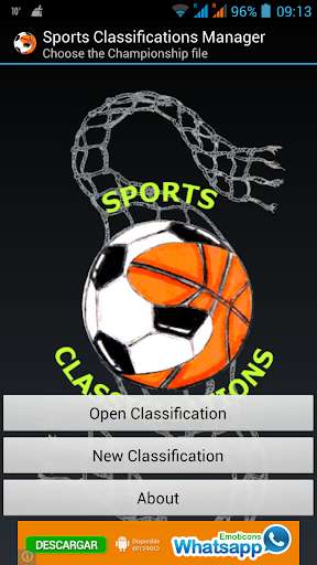Run android online APK Sports Classifications Manager from MyAndroid or emulate Sports Classifications Manager using MyAndroid