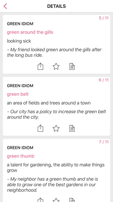 Emulate iPhone app Sports Color idioms in English using MyAndroid