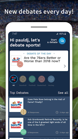 Run android online APK Sports Debatable: Your Go-To Sports Debate App from MyAndroid or emulate Sports Debatable: Your Go-To Sports Debate App using MyAndroid