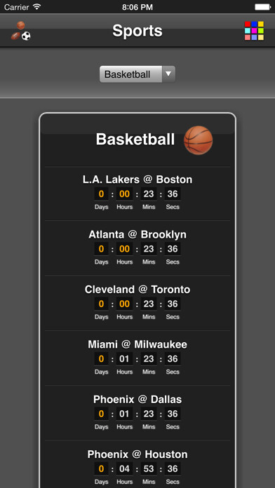 Emulate iPhone app Sports Free using MyAndroid