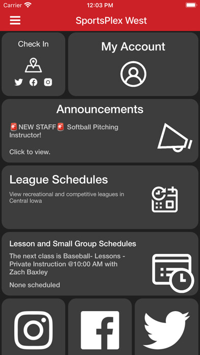Emulate iPhone app SportsPlex West using MyAndroid