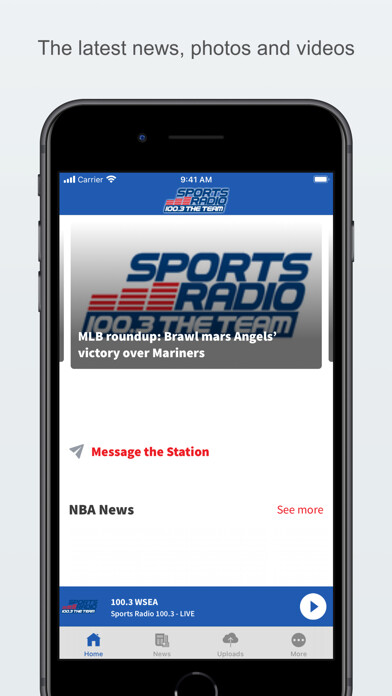 Emulate iPhone app Sports Radio 100.3 using MyAndroid
