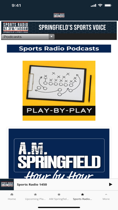 Emulate iPhone app Sports Radio 1450/92.3 using MyAndroid