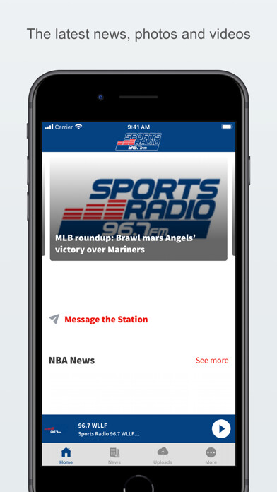 Emulate iPhone app Sports Radio 96.7 WLLF using MyAndroid