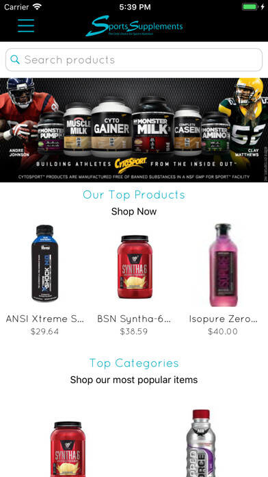 Emulate iPhone app Sports Supps using MyAndroid Emulate iPhone app Sports Supps using MyAndroid