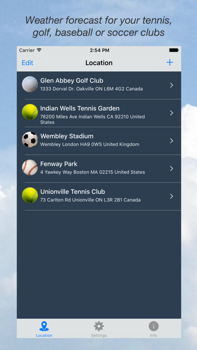 Emulate iPhone app SportsWeather using MyAndroid
