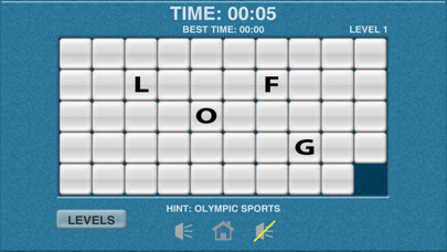 Emulate iPhone app Sports Word Slide Puzzle Fun using MyAndroid