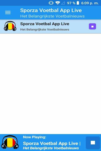 Run android online APK Sporza Voetbal App Radio from MyAndroid or emulate Sporza Voetbal App Radio using MyAndroid