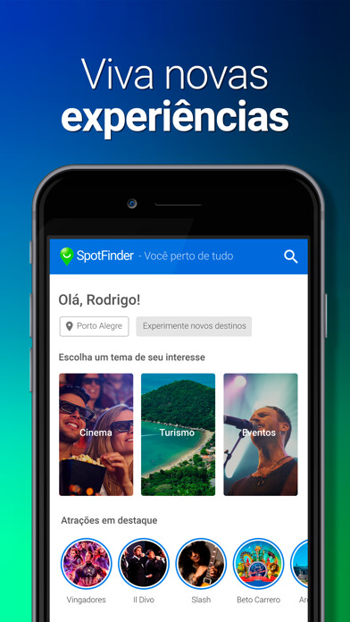 Emulate iPhone app SpotFinder: Você perto de tudo using MyAndroid