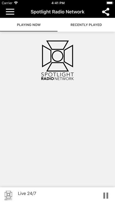 Emulate iPhone app Spotlight Radio Network using MyAndroid