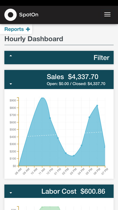 Emulate iPhone app SpotOn Restaurant Reports using MyAndroid